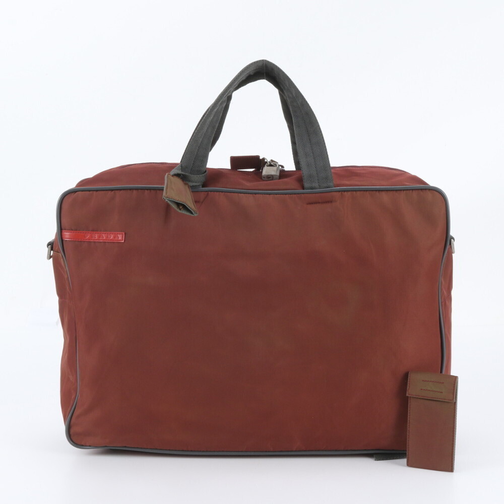 Prada Tessuto Nylon Boston Bag Tote Carry-on Brand Men's